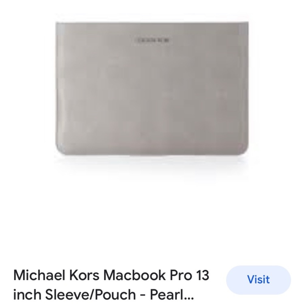Michael Kors Silver Gray Laptop Bag for 13-inch MacBook Pro